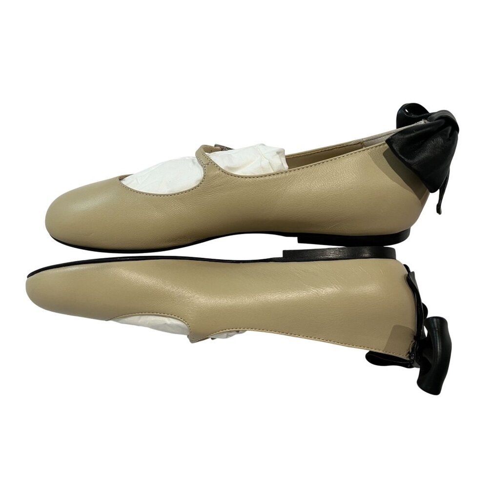 GIA BORGHINI 10mm Grete Leather Ballerinas in Cream - Picture 6 of 7